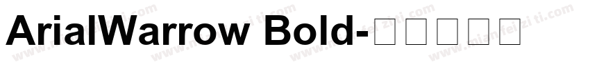 ArialWarrow Bold字体转换
